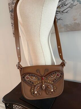 COACH Saddle Bag with Embellished Butterfly